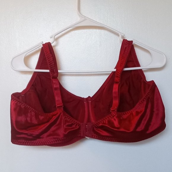 AVENUE BODY Women's 2 tone Cranberry BRA size 46C  UNDERWIRE ADJ hooks n straps - Picture 3 of 8